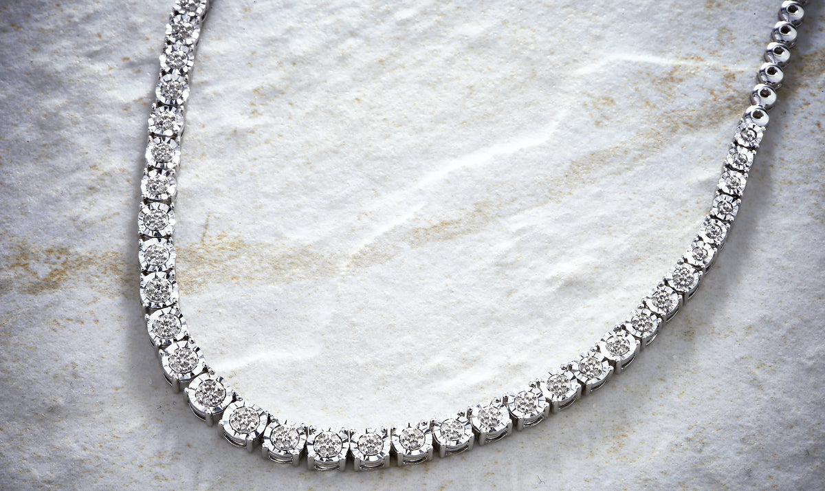 1/3 Carat T.W Diamond Sterling Silver Necklace B646