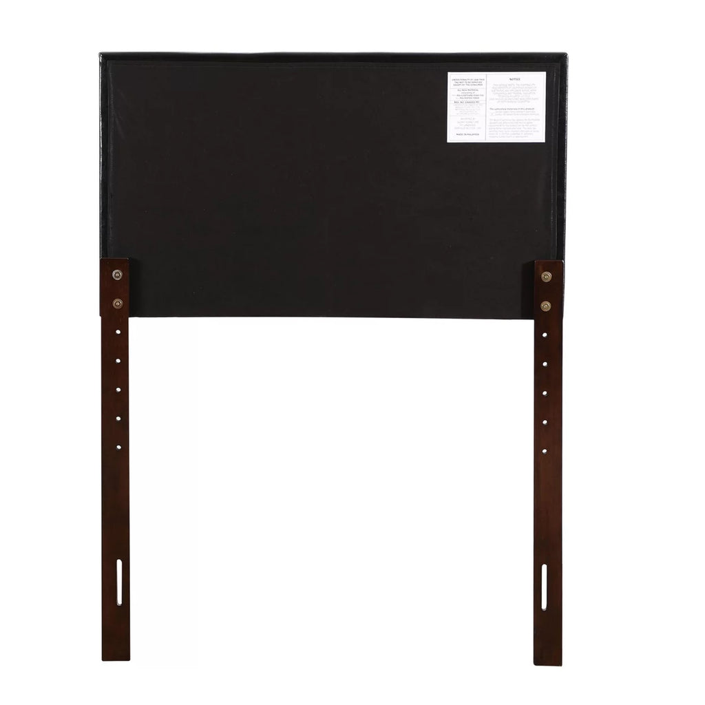 Black Twin Upholstered Tufted Panel Headboard K79427