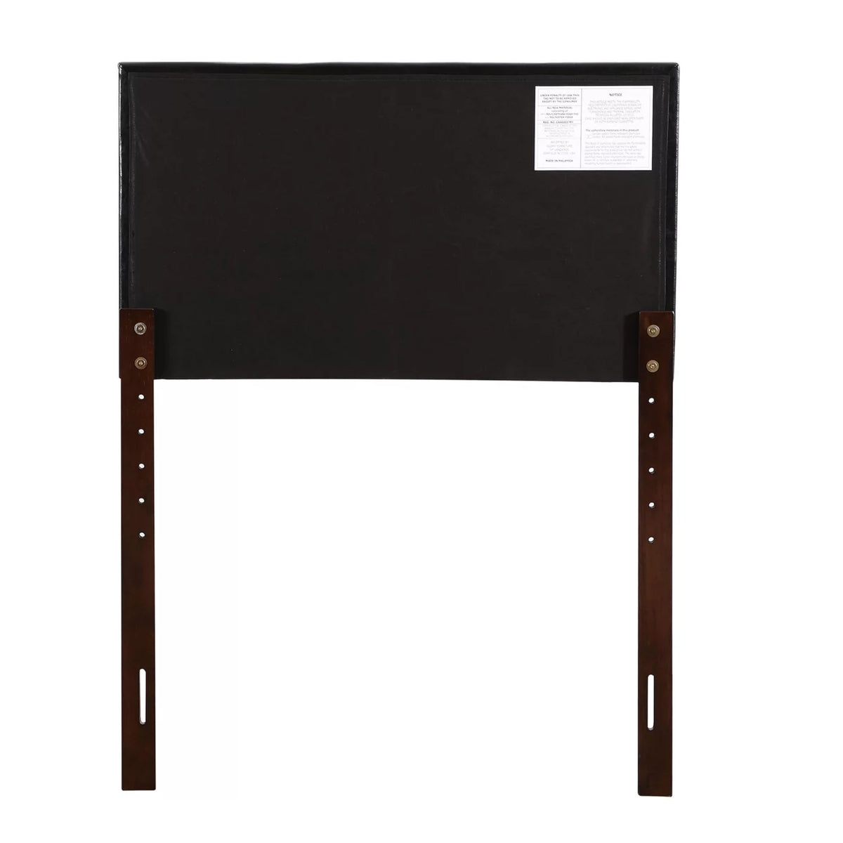 Black Twin Upholstered Tufted Panel Headboard K79427
