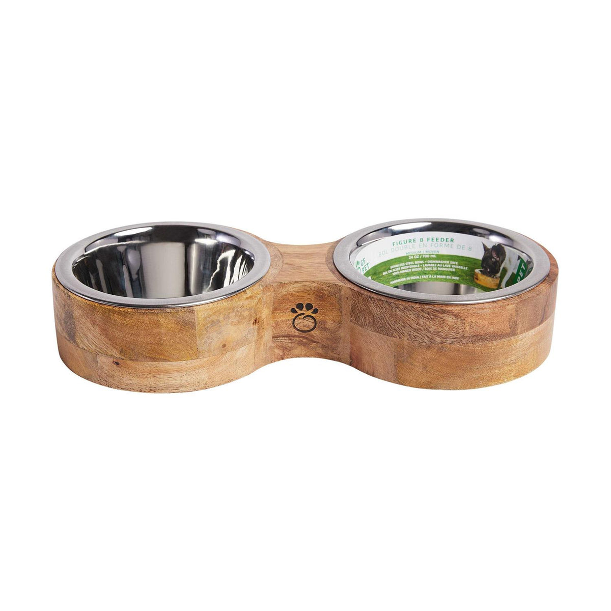 Wood & Metal Pet Feeder Y20626