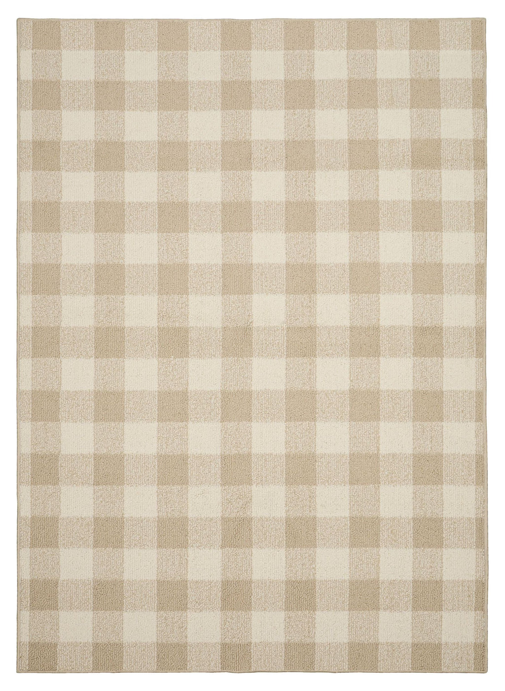 Tan/Ivory Buffalo Plaid 7 ft. x 10 ft. Area Rug B5163
