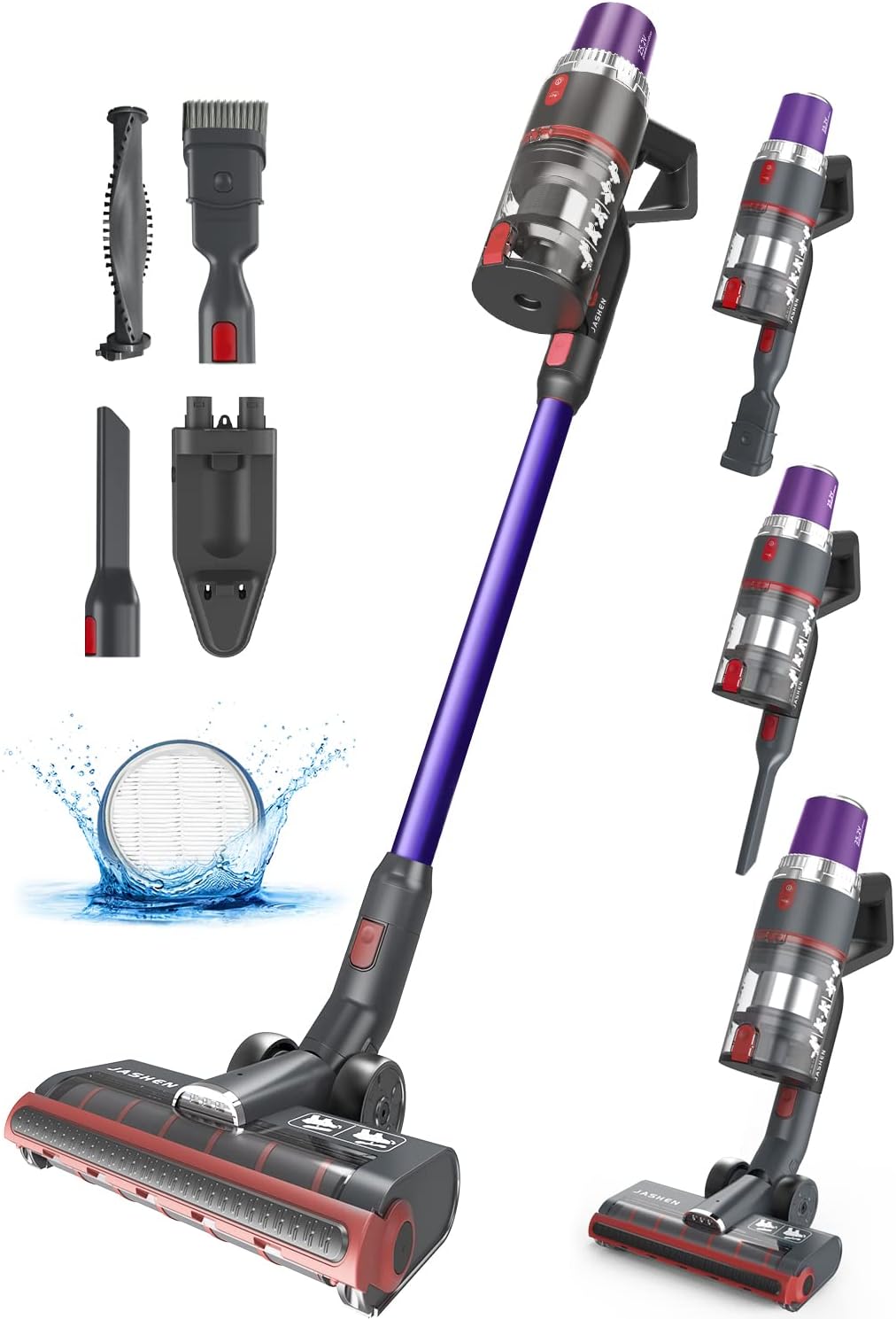 Cordless Stick Vacuum Cleaner 350W 6 in 1 Lightweight with 2500mAh Battery HEPA Filter H83159