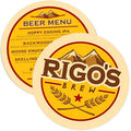 1000 Custom 4x22 Econo Light Weight 40 Pt. Full Color Pulpboard Coasters H93812