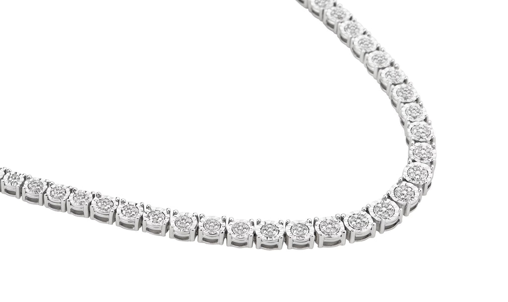 1/3 Carat T.W Diamond Sterling Silver Necklace B646
