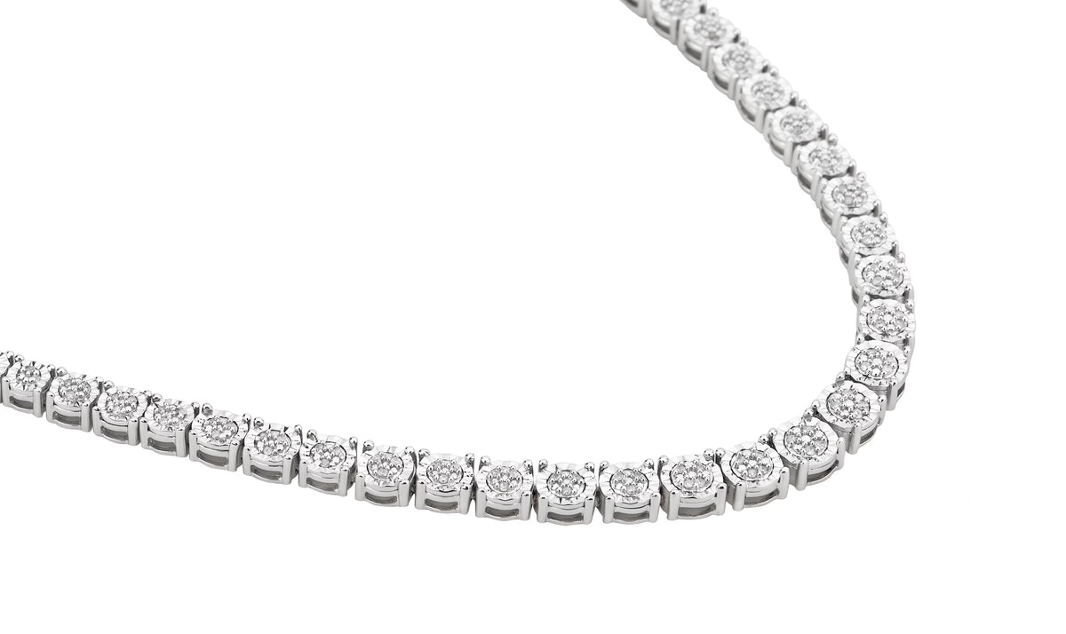 1/3 Carat T.W Diamond Sterling Silver Necklace B646