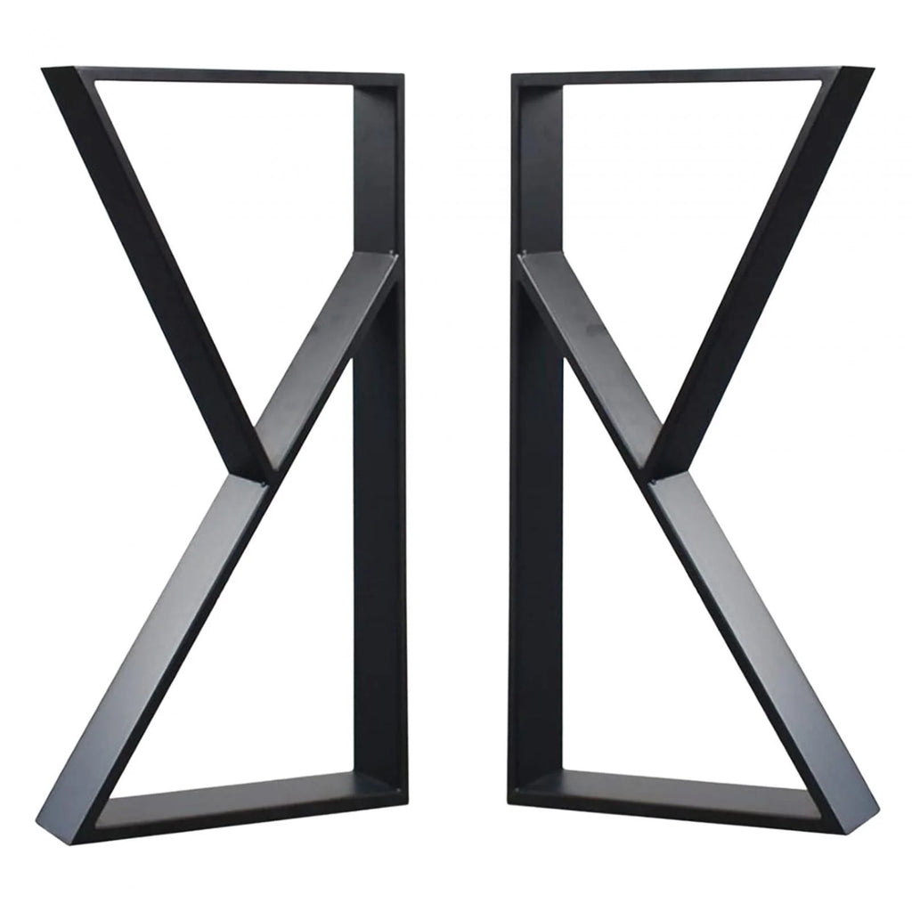 Black Metal Table Legs 2Pcs M424