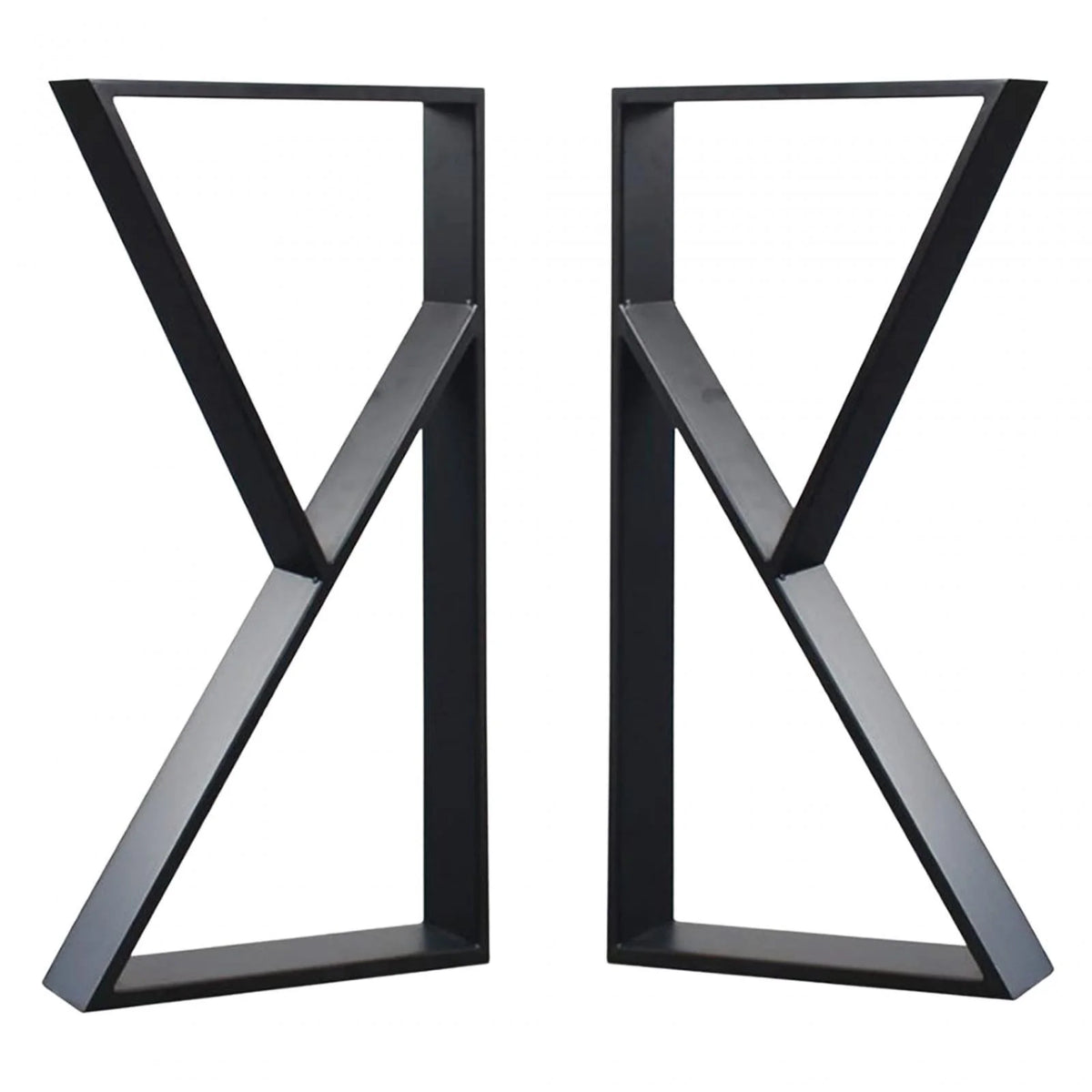Black Metal Table Legs 2Pcs M424