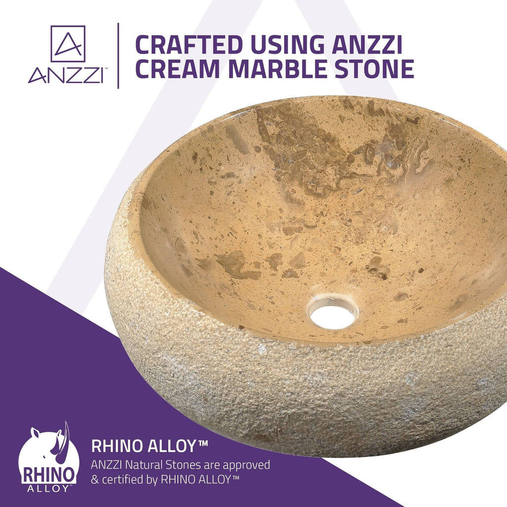 Classic Cream Marble Vessel Sink P5524