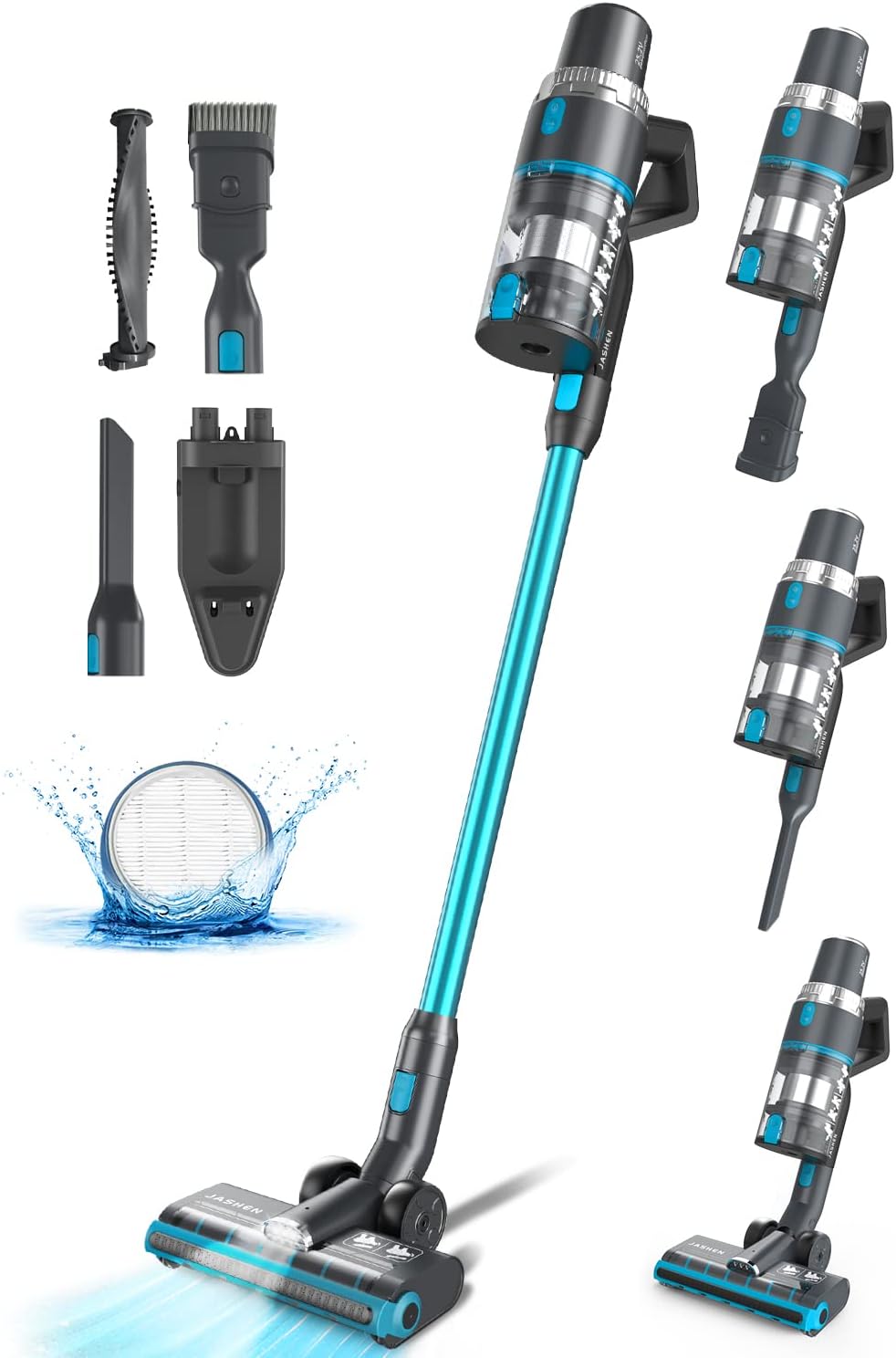 Cordless Stick Vacuum Cleaner 350W 6 in 1 Lightweight with 2500mAh Battery HEPA Filter H83159