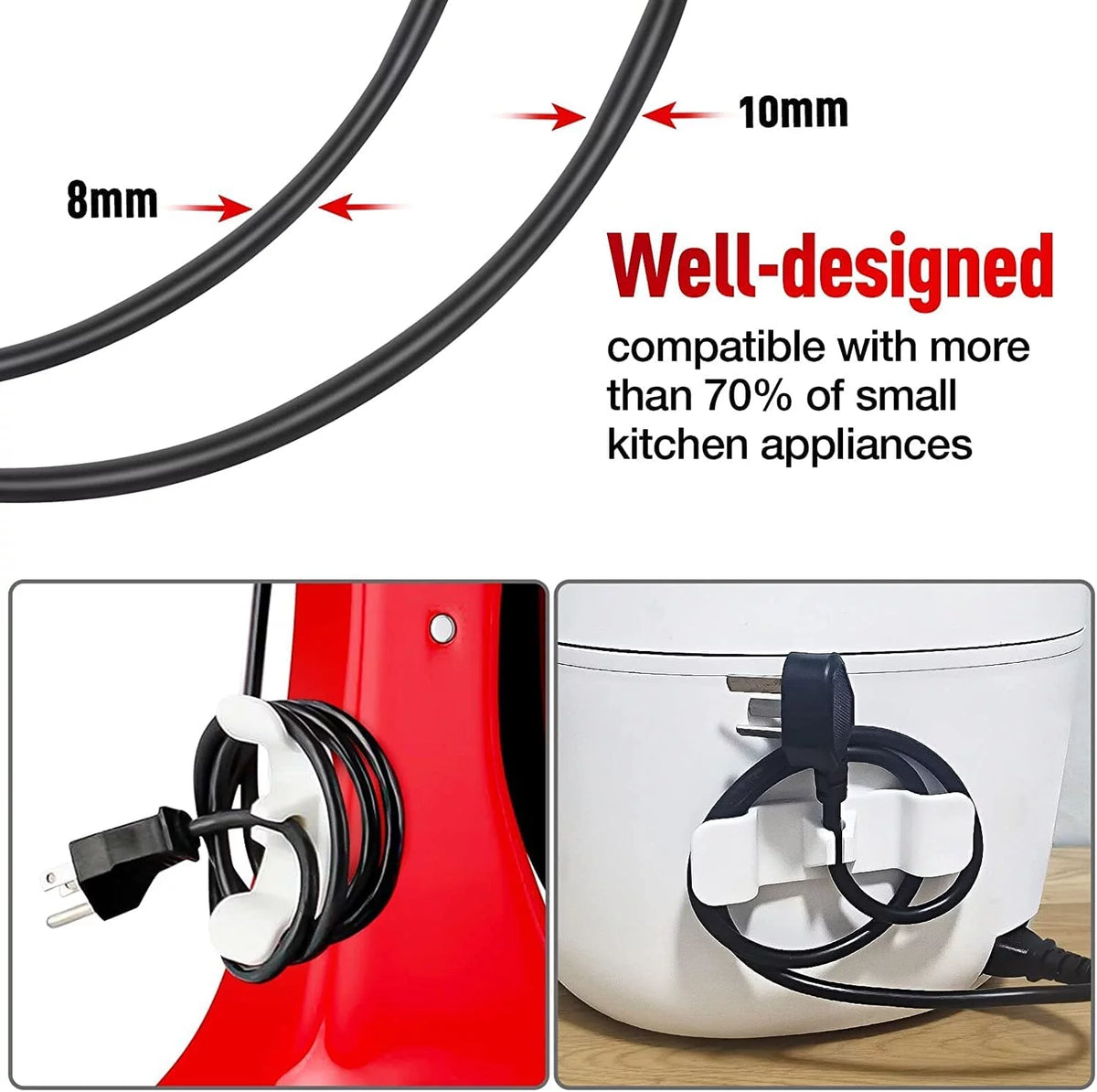 Wire Organizers for Kitchen Utensils and Appliances 12Pcs Y8728