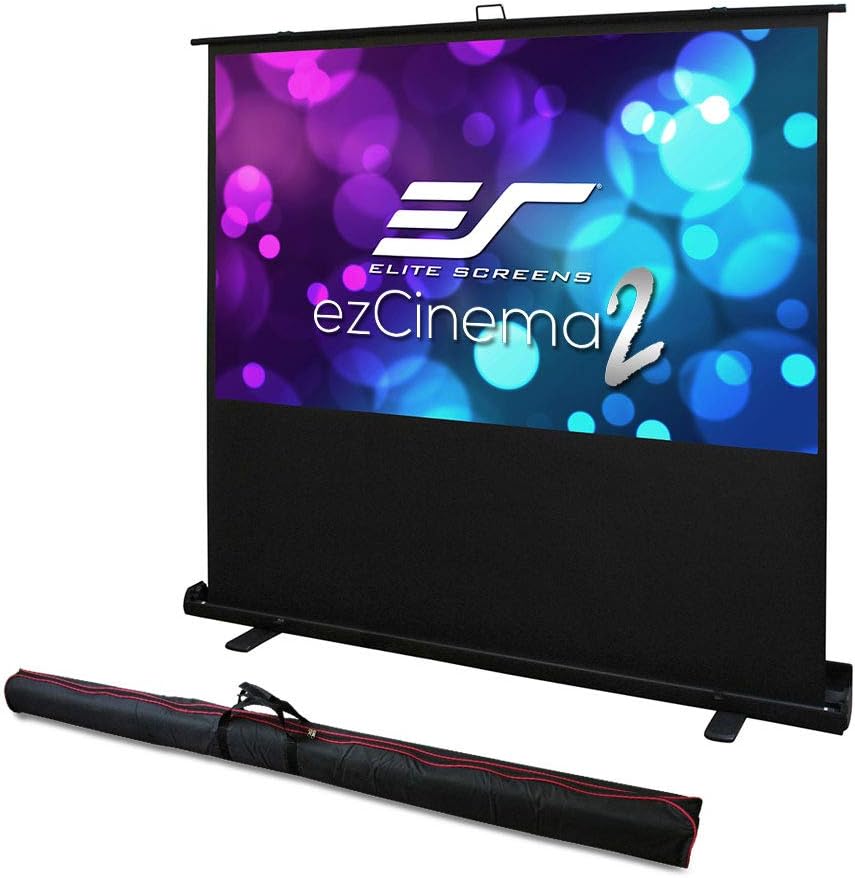 84-inch 16:9 Manual Floor Pull Up Projector Screen with Carrying Bag T177