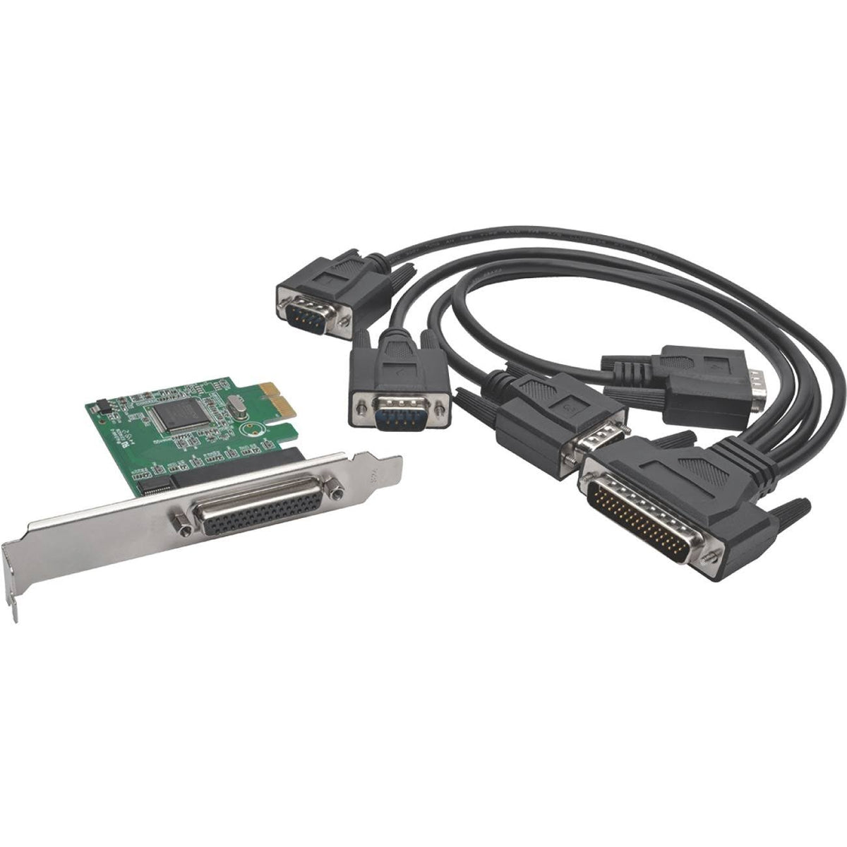 4-Port DB9 RS-232 Serial PCI Express Card with Breakout Cable W382058