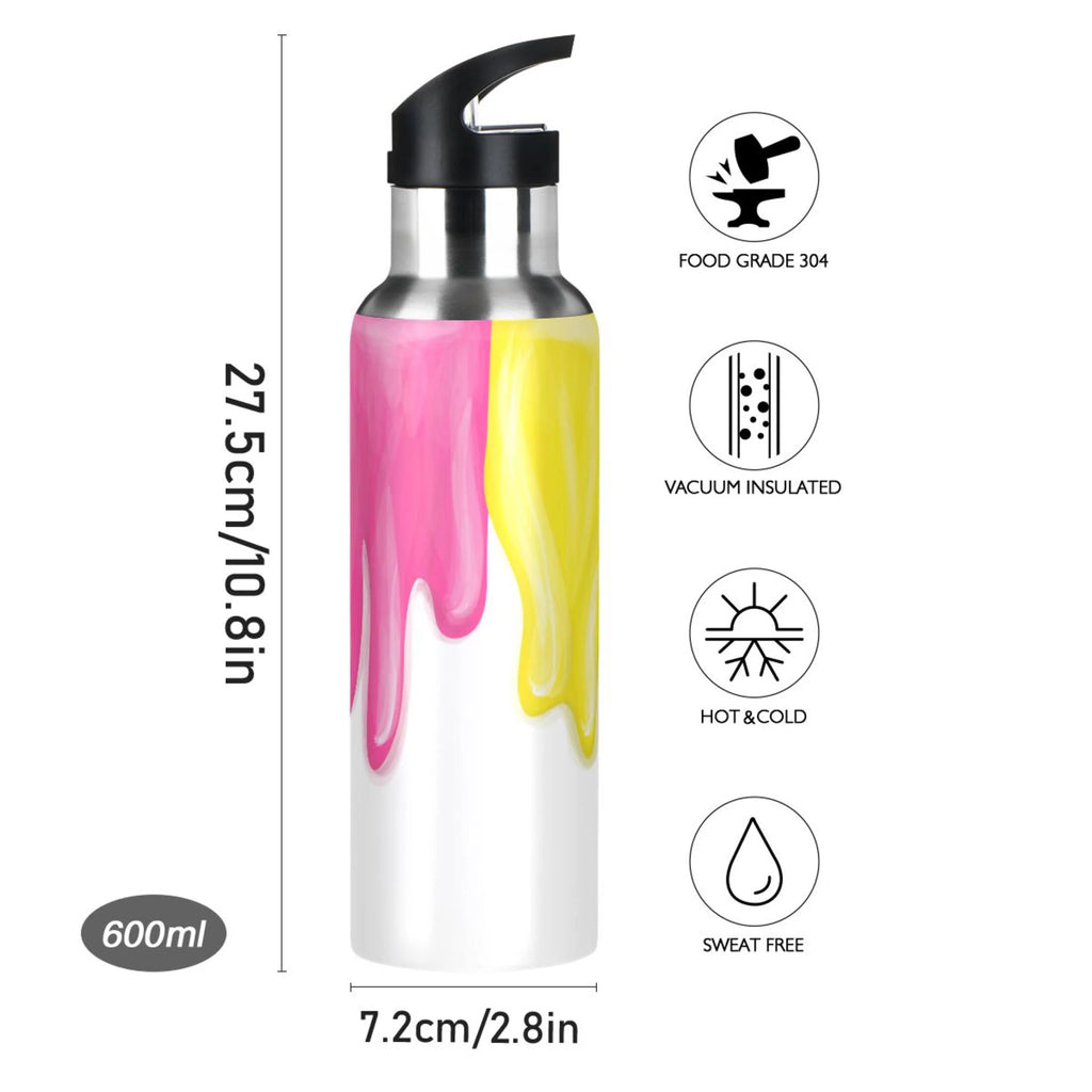 White Vacuum Insulated Stainless Steel Water Bottle 20 OZ M23457