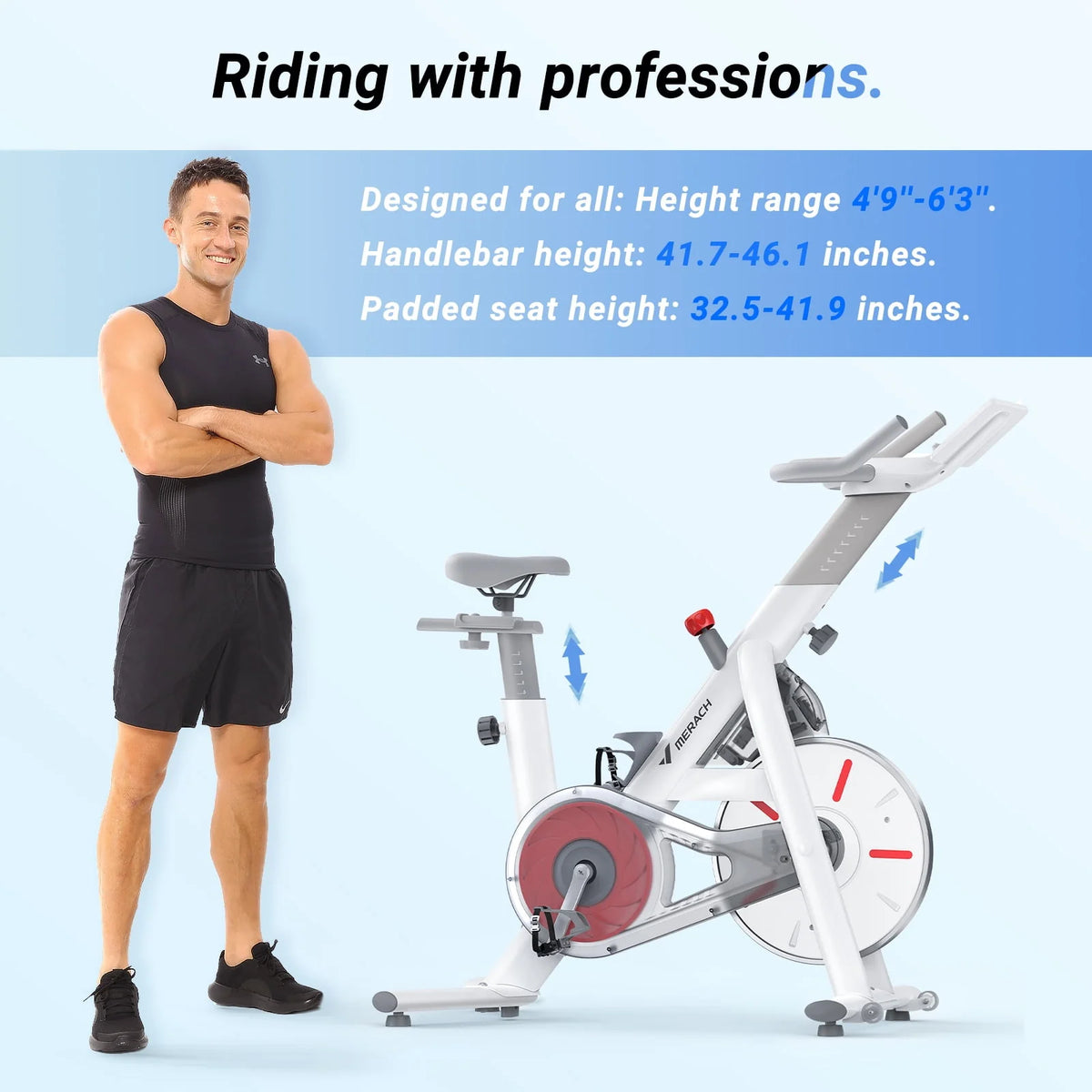Stationary Exercise Bike Magnetic Bluetooth D9148