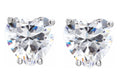 14k White Gold Diamond Stud Earrings M744
