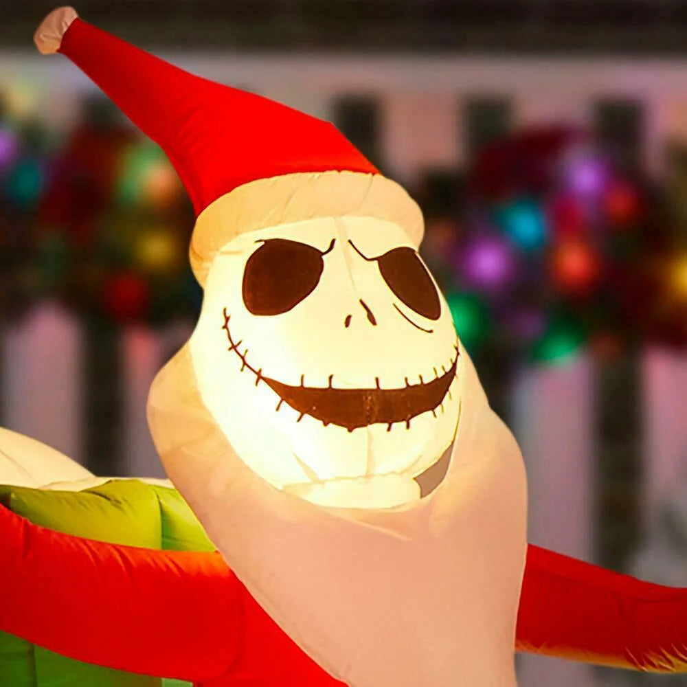 Inflatable Colossal Jack Skellington Christmas Sleigh Scene N85069