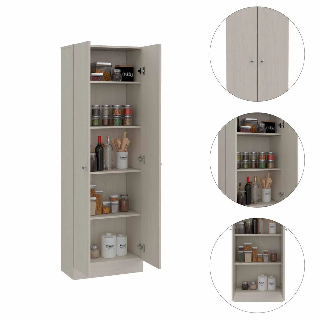 Dark Brown & Black Double Door Cabinet M229511