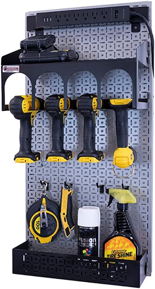 Black Metal Pegboard Organization System V81442