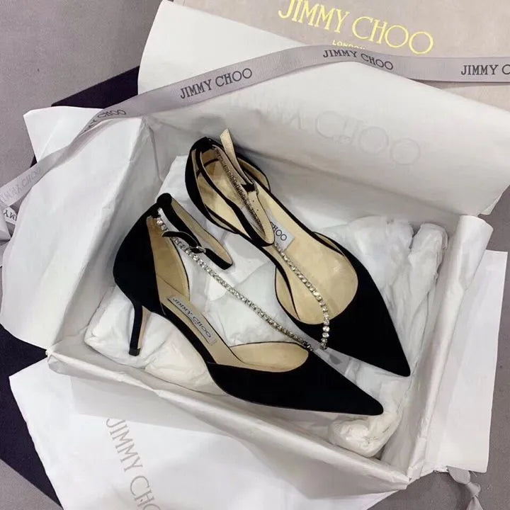 Black Suede Pumps E6006