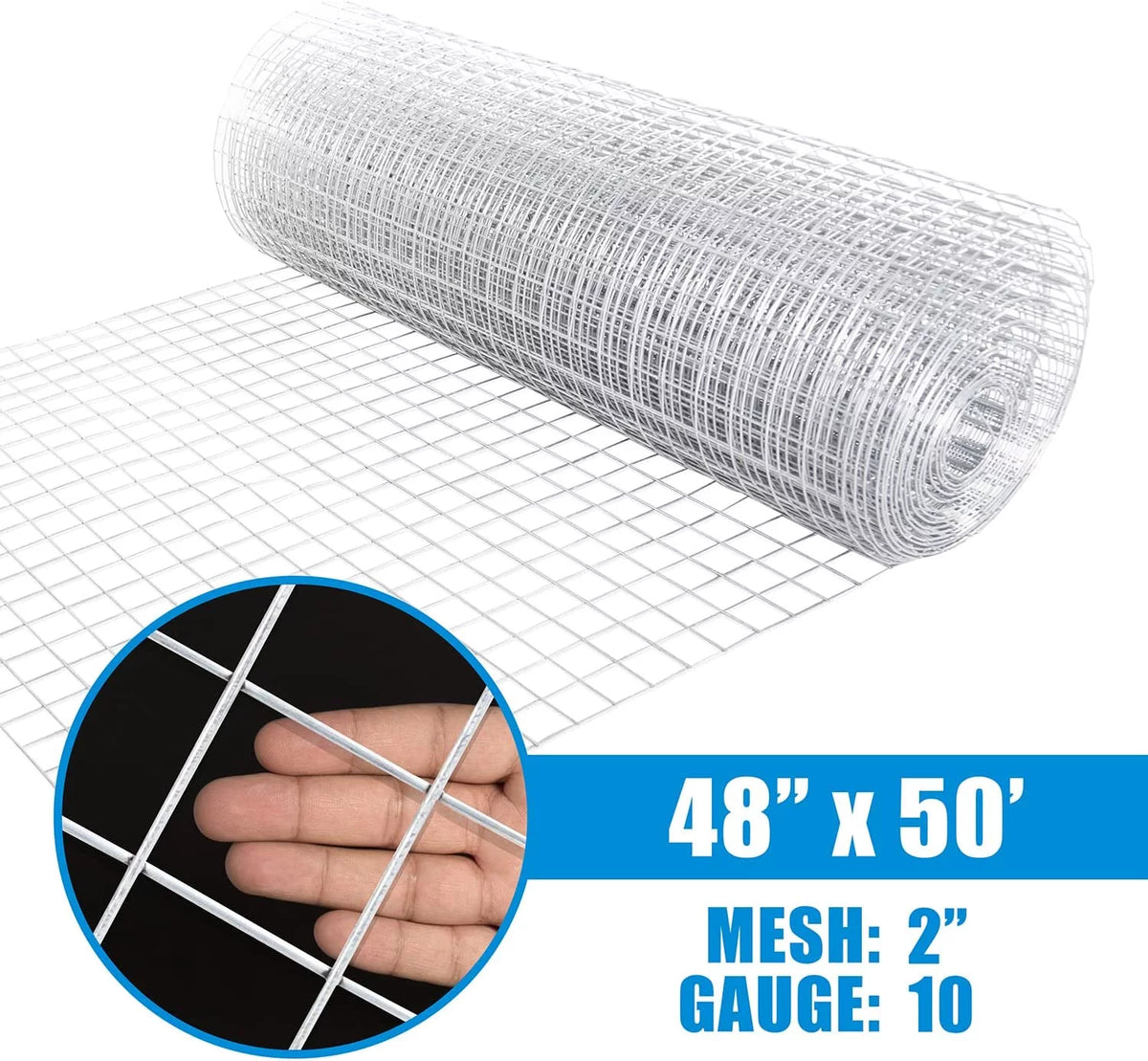 10 Gauge Galvanized Welded Wire Fence 4 ft. x 50 ft. E3026