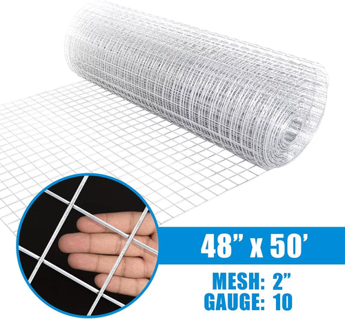 10 Gauge Galvanized Welded Wire Fence 4 ft. x 50 ft. E3026