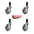 4x22 Gray Polyurethane Caster Set of 4 W322