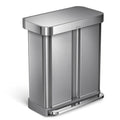 58 Liter Stainless Steel Dual Compartment Step Trash Can B3864