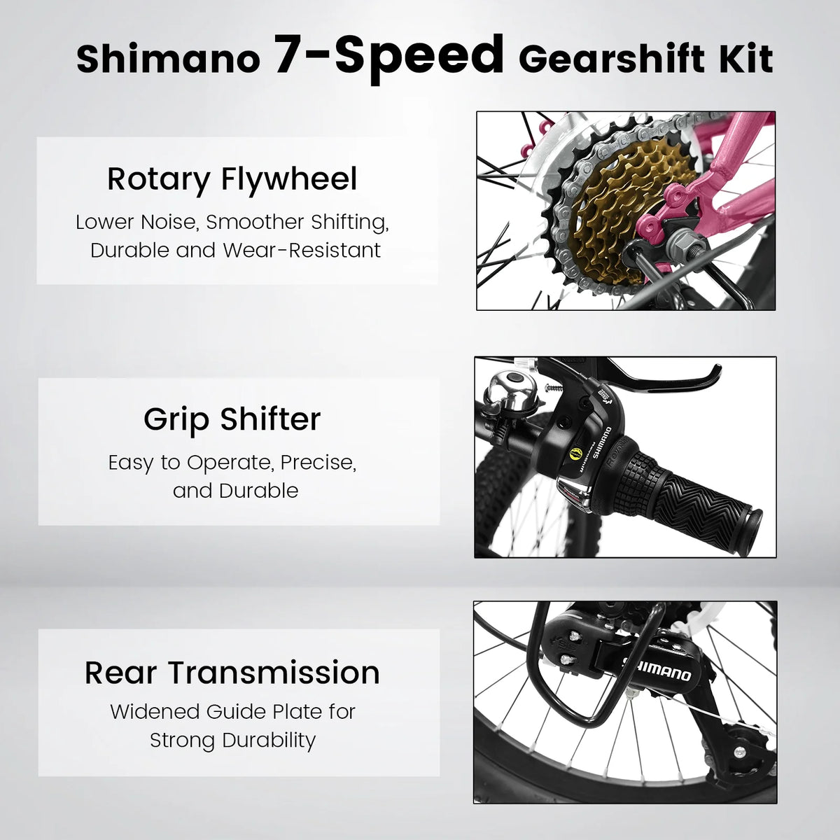 20 Carbon Steel 7-Speeds Kids Mountain Bike E162198