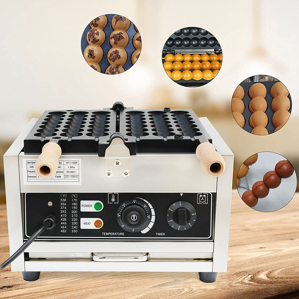1500W Stainless Steel Non-stick Bubble Waffle Maker M96291