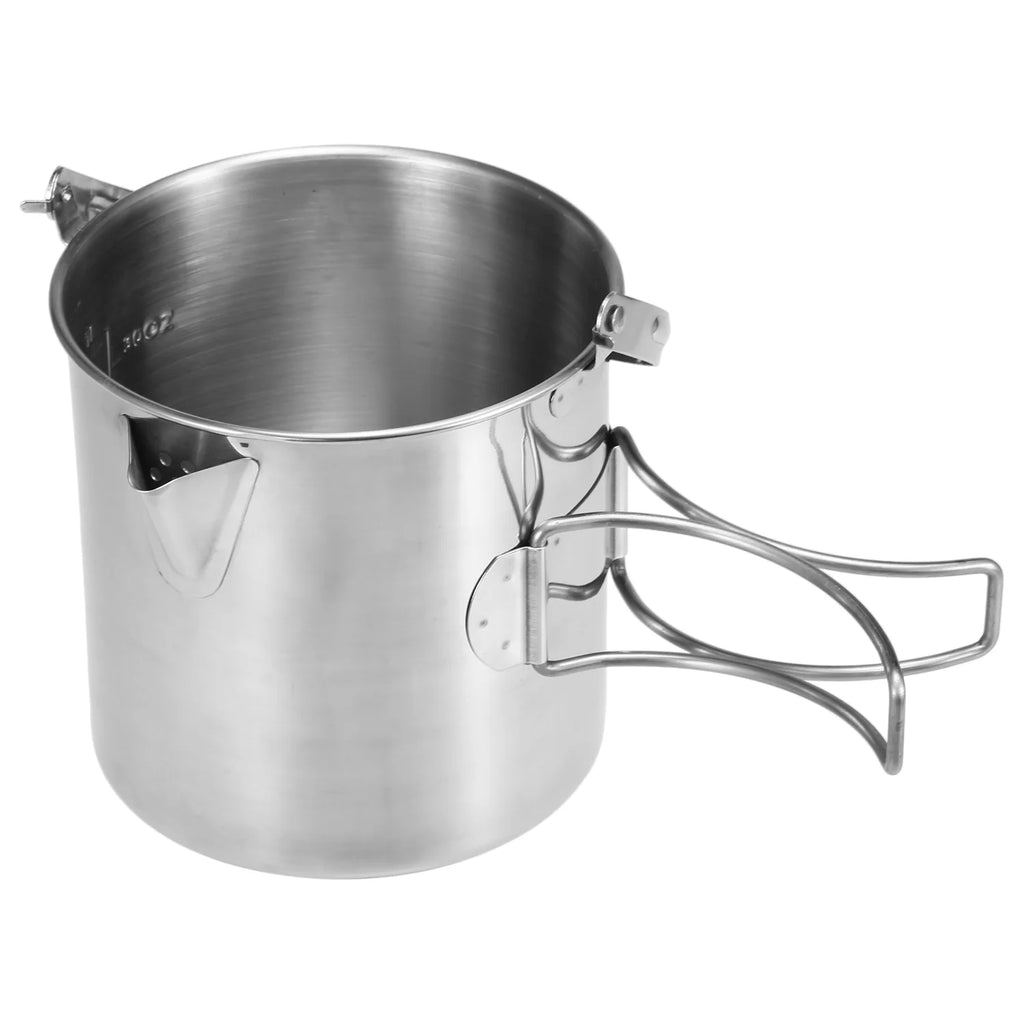 1L Stainless Steel Cooking Kettle with Foldable Handle G4192