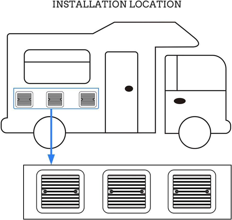 12V One-Way Ventilation Fan for Car RV Van (Black) F7293