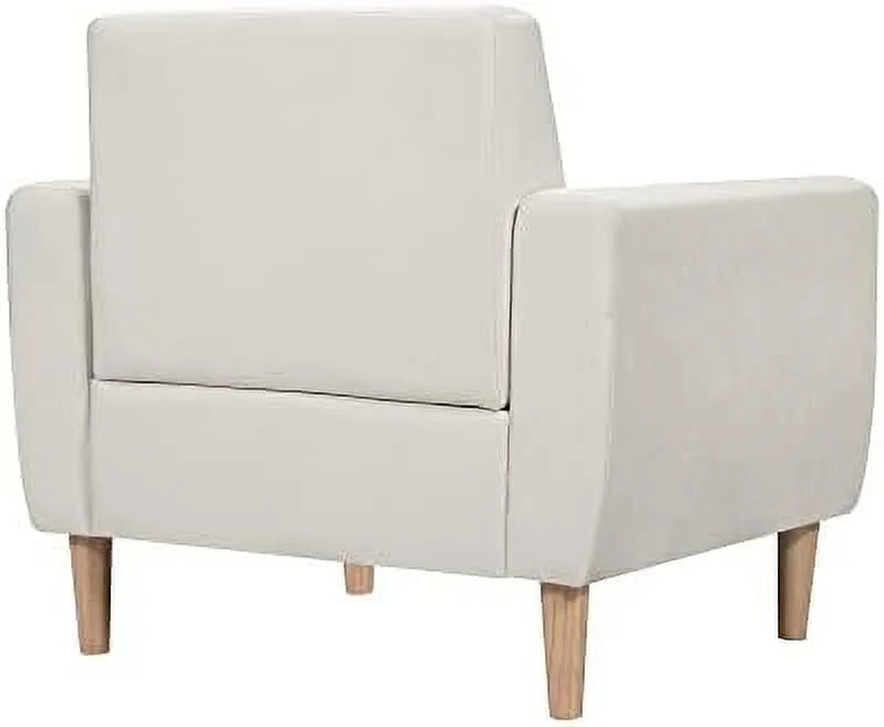 Gray Polyester Accent Chair with Toss Pillow M348