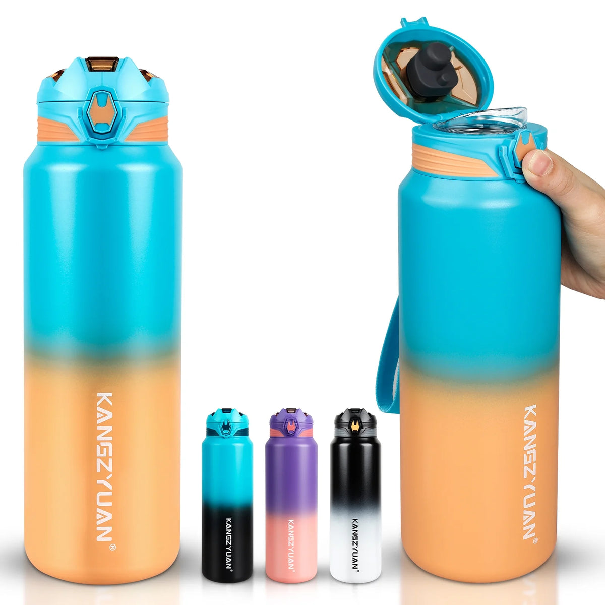 16 oz Insulated Stainless Steel Water Bottle with Filter J8829