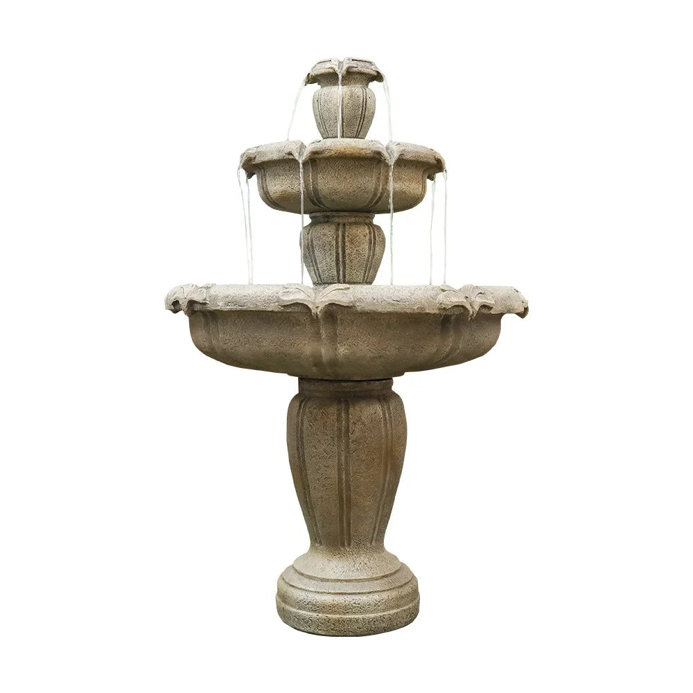 48-Inch Tall 3-Tiered Concrete Fountain T4234