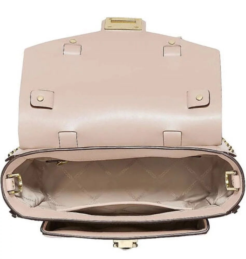 Powder Blush Leather Satchel Handbag W553