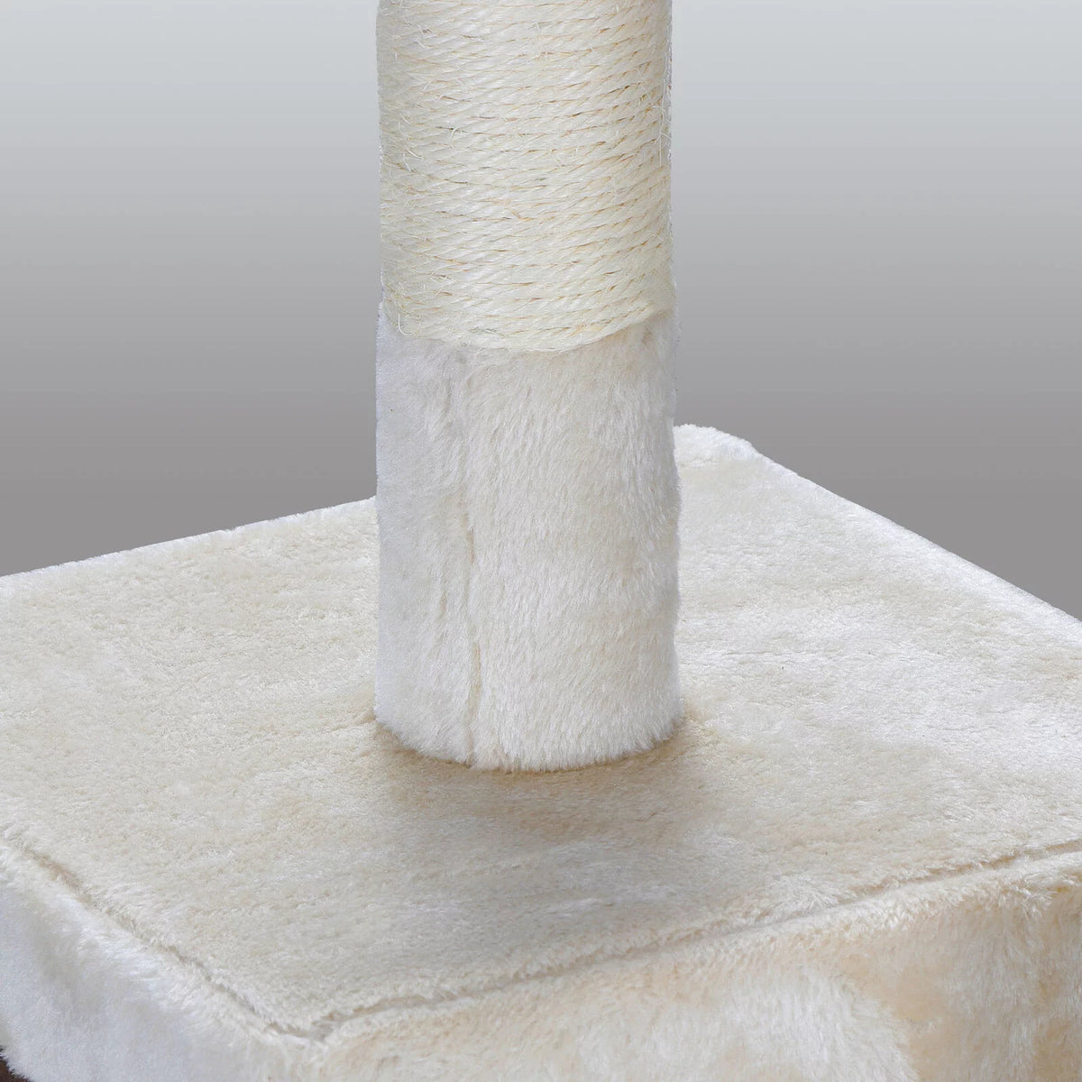 52" Beige Cat Tree Tower with Sisal-Covered Scratching X9172
