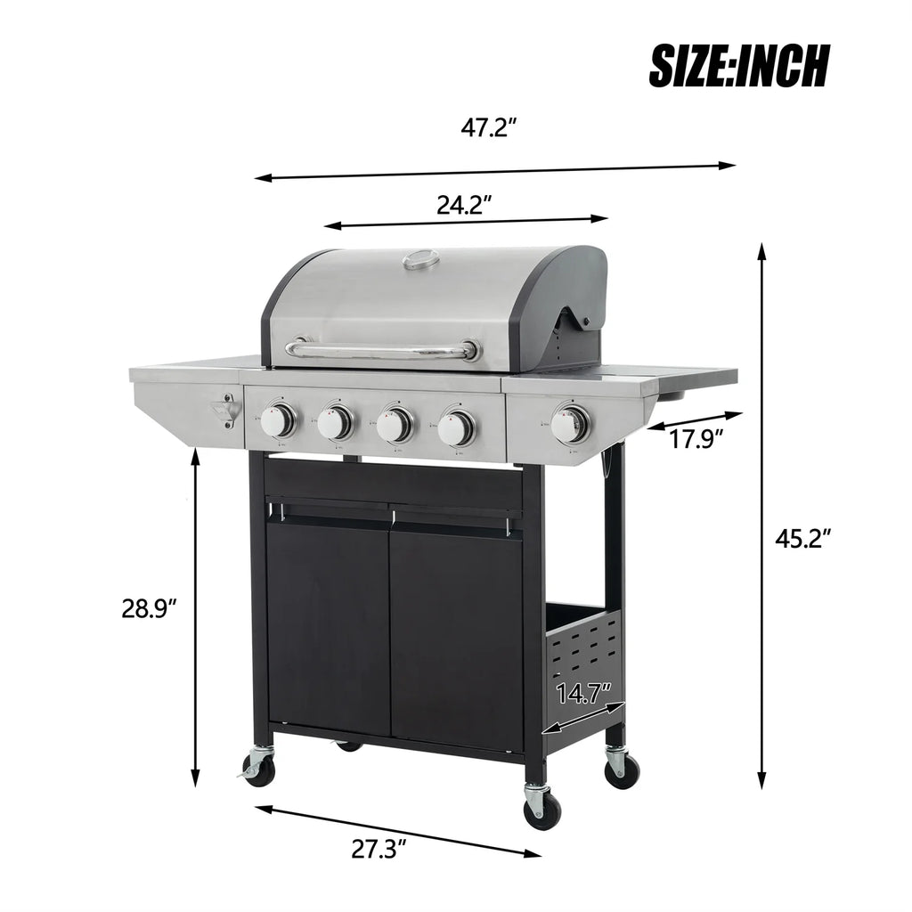 4-Burner Propane Gas Grill Stainless Steel U932