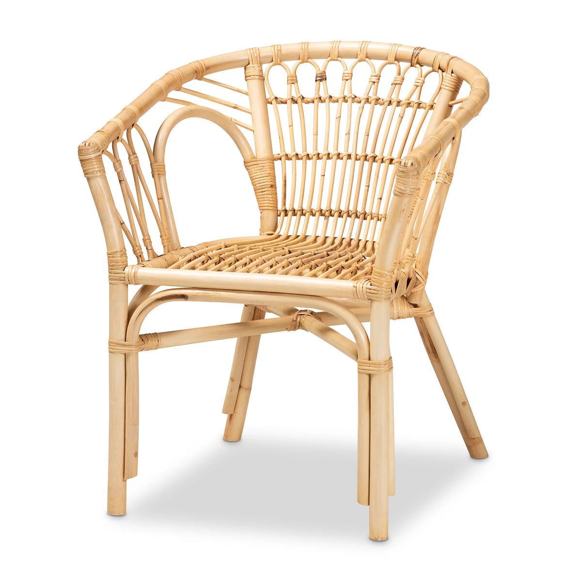 Natural Brown Rattan Dining Chair O738564