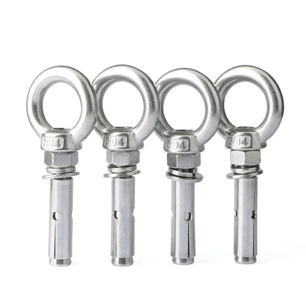 304 Stainless Steel Lifting Eye Bolt M8x80mm 2pcs A564318