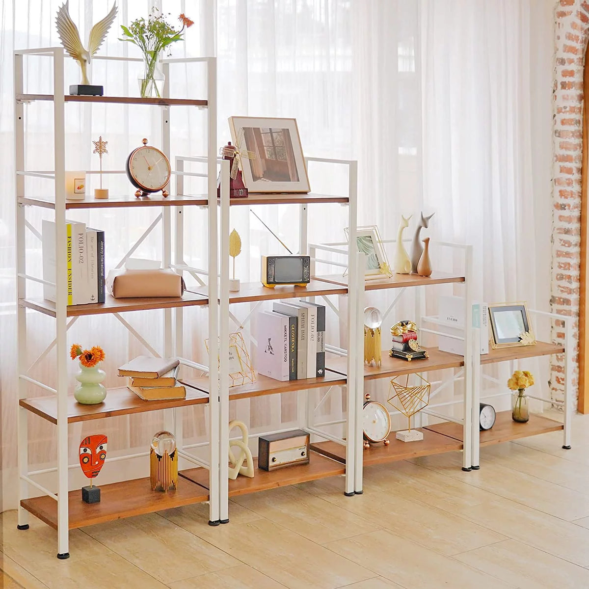 Black 2 Tier Real Wood Bookshelf F71627