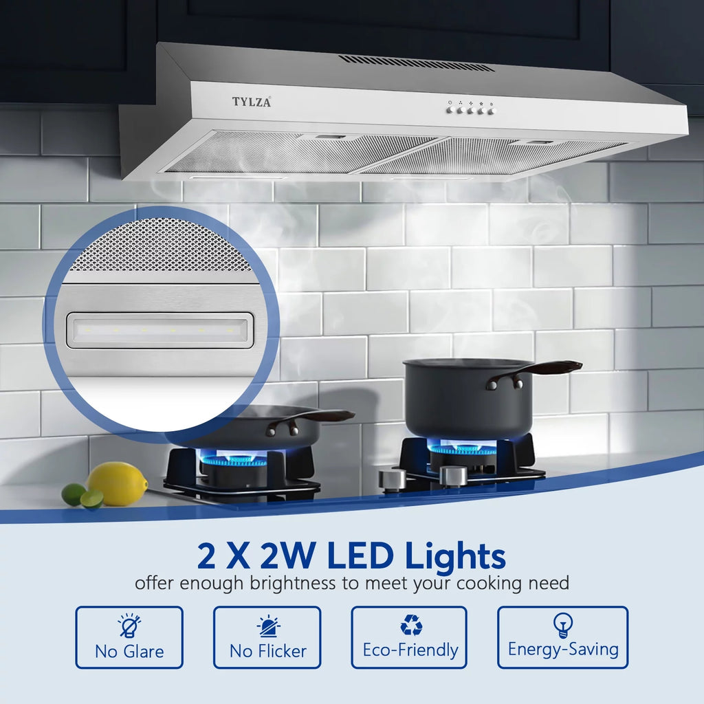 600 CFM Stainless Steel Under Cabinet Range Hood N602