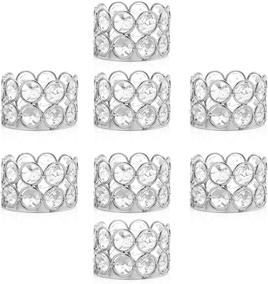 Gold Crystal Tea Light Candle Holders (Pack of 16) U582
