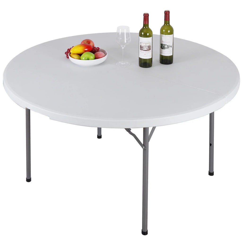 Black Round Foldable Plastic Table P4153