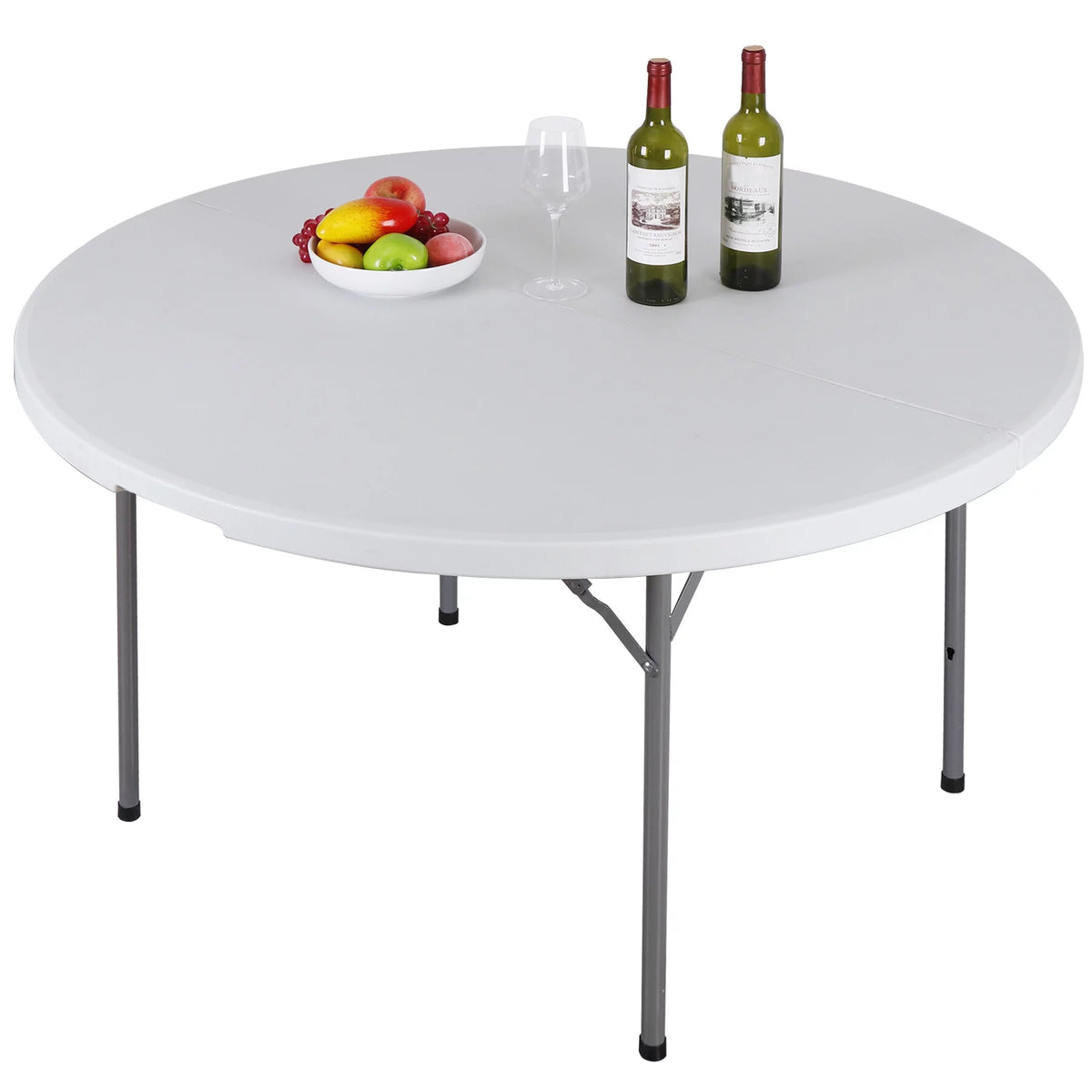 Black Round Foldable Plastic Table P4153