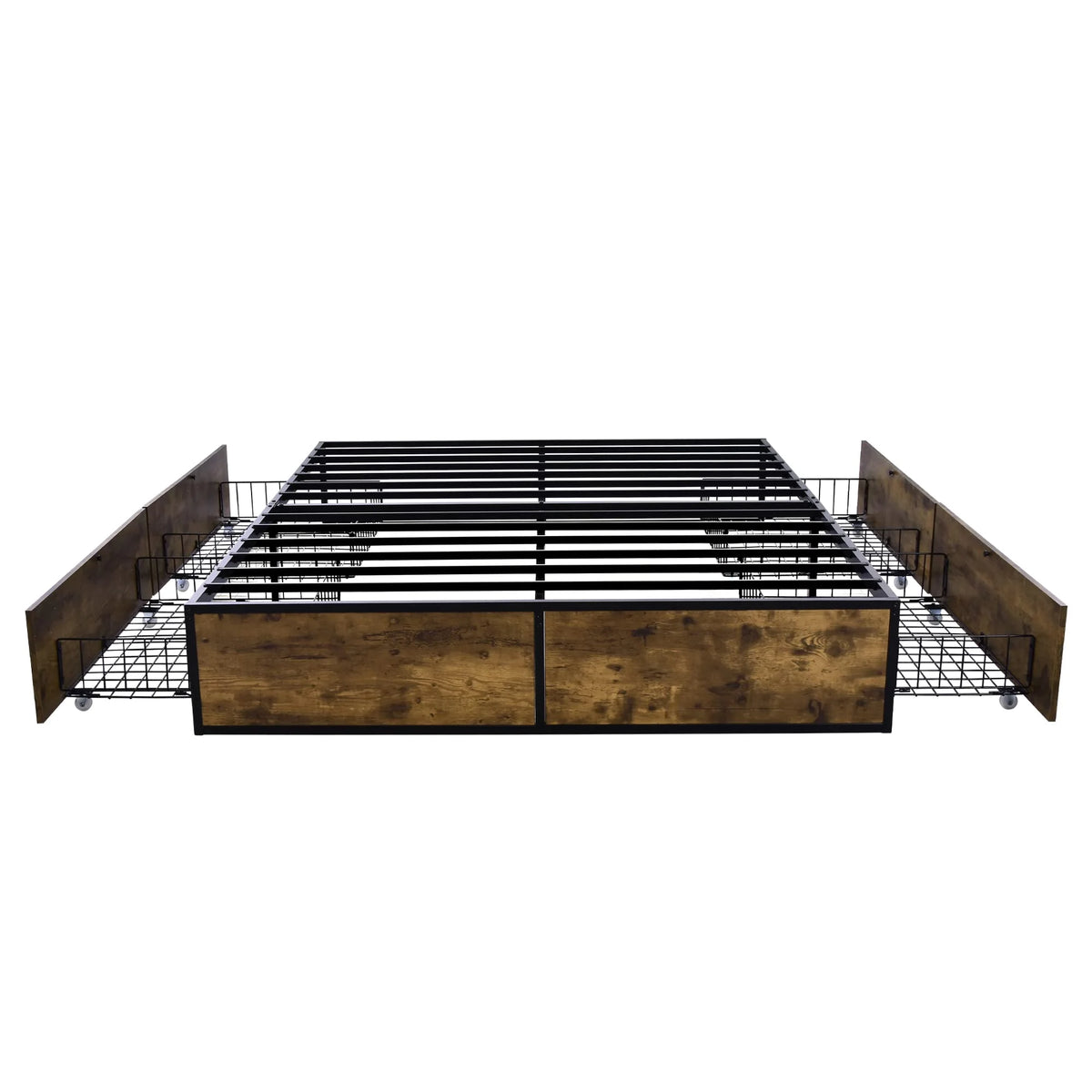Queen Platform Bed with 4 XL Drawers T63197