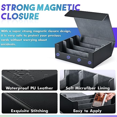 1800+ PU Leather Magnetic Card Storage Box Z756