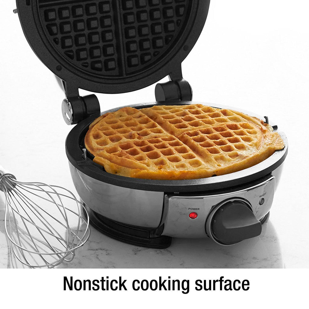 Stainless Steel Round Waffle Maker with 7 Browning D48940