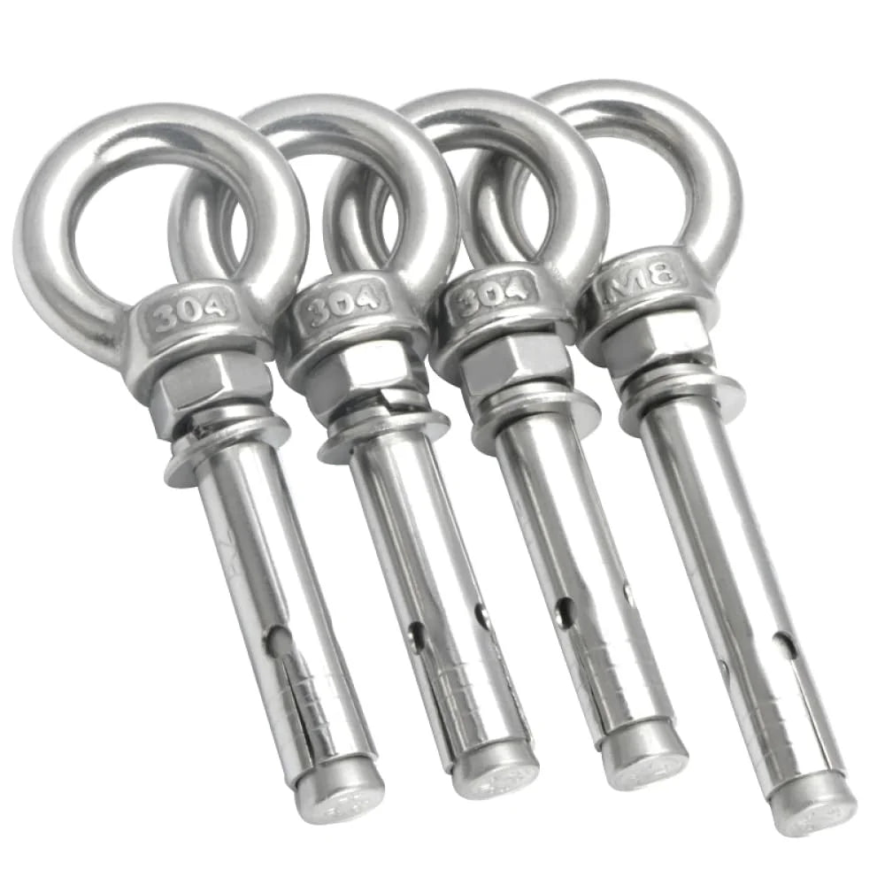 304 Stainless Steel Lifting Eye Bolt M8x80mm 2pcs A564318