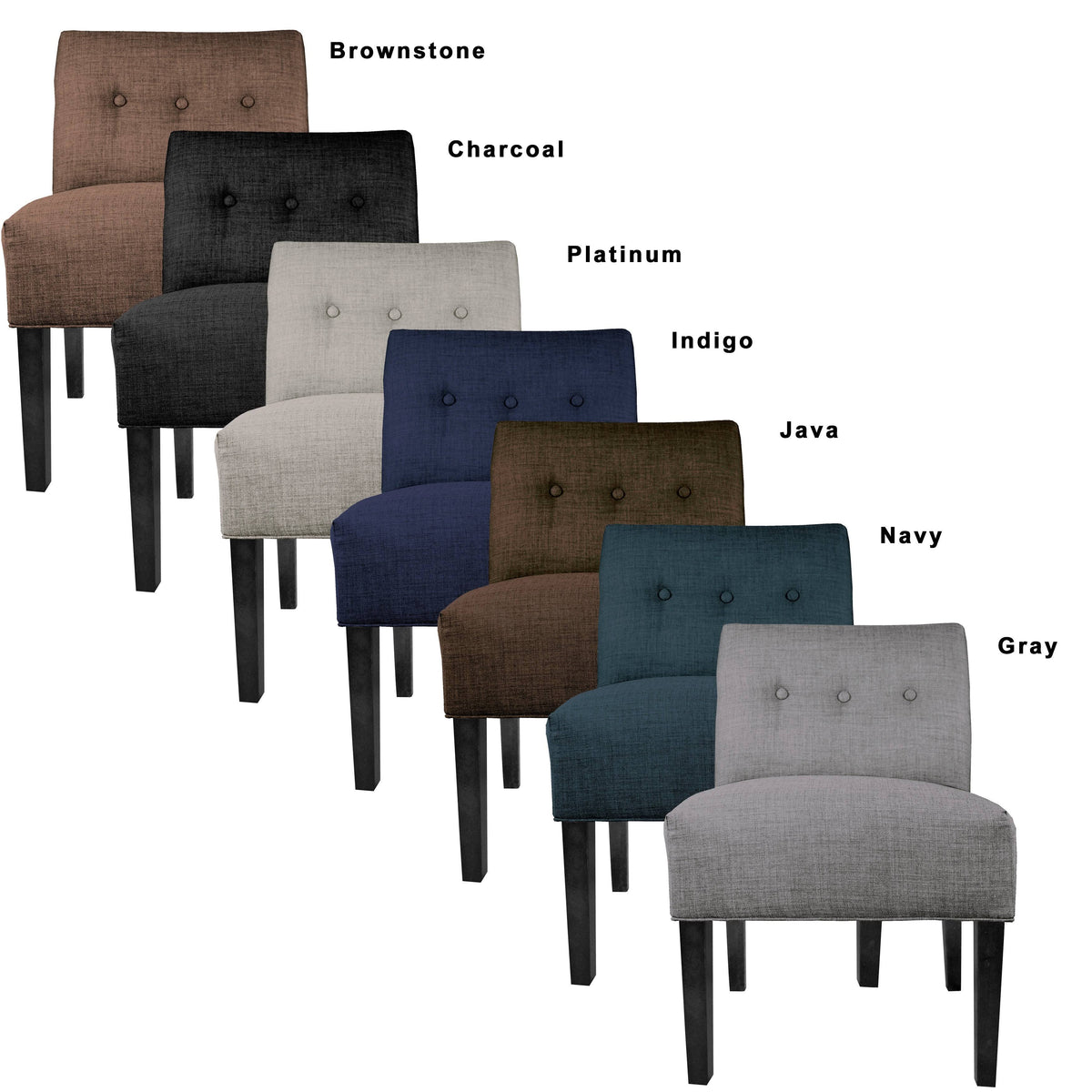 Grey Button Tufted Accent Chair L2000