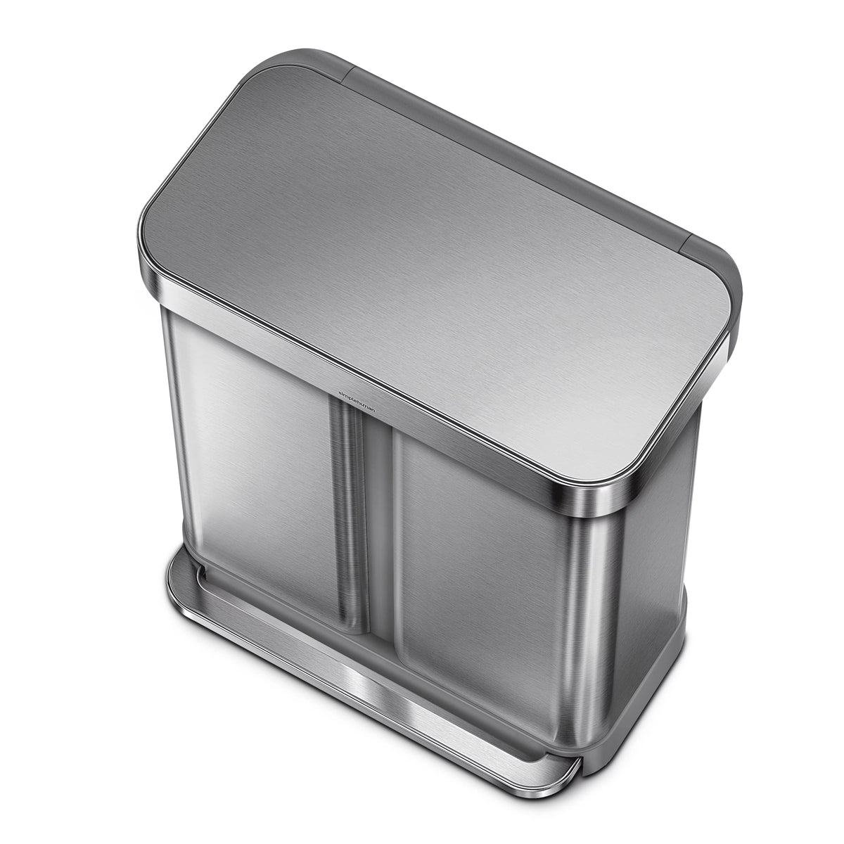 58 Liter Stainless Steel Dual Compartment Step Trash Can B3864